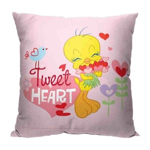 Warner Bros. Looney Tunes Tweet Heart Throw Pillow 18x18 Inches - 1 of 2