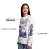 Jujutsu Kaisen Gojo & Itadori Kanji Women’s White Cloud Wash Crew Neck Long Sleeve Fleece Sweatshirt - 2 of 4