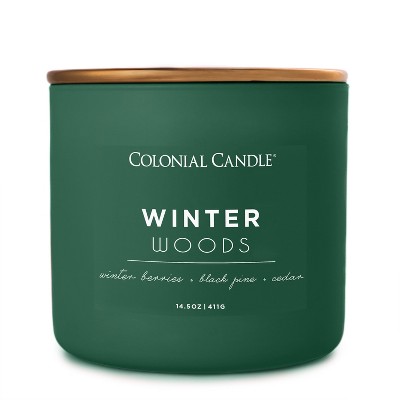 Winter Woods Green Soy Triple Wick Scented Jar Candle