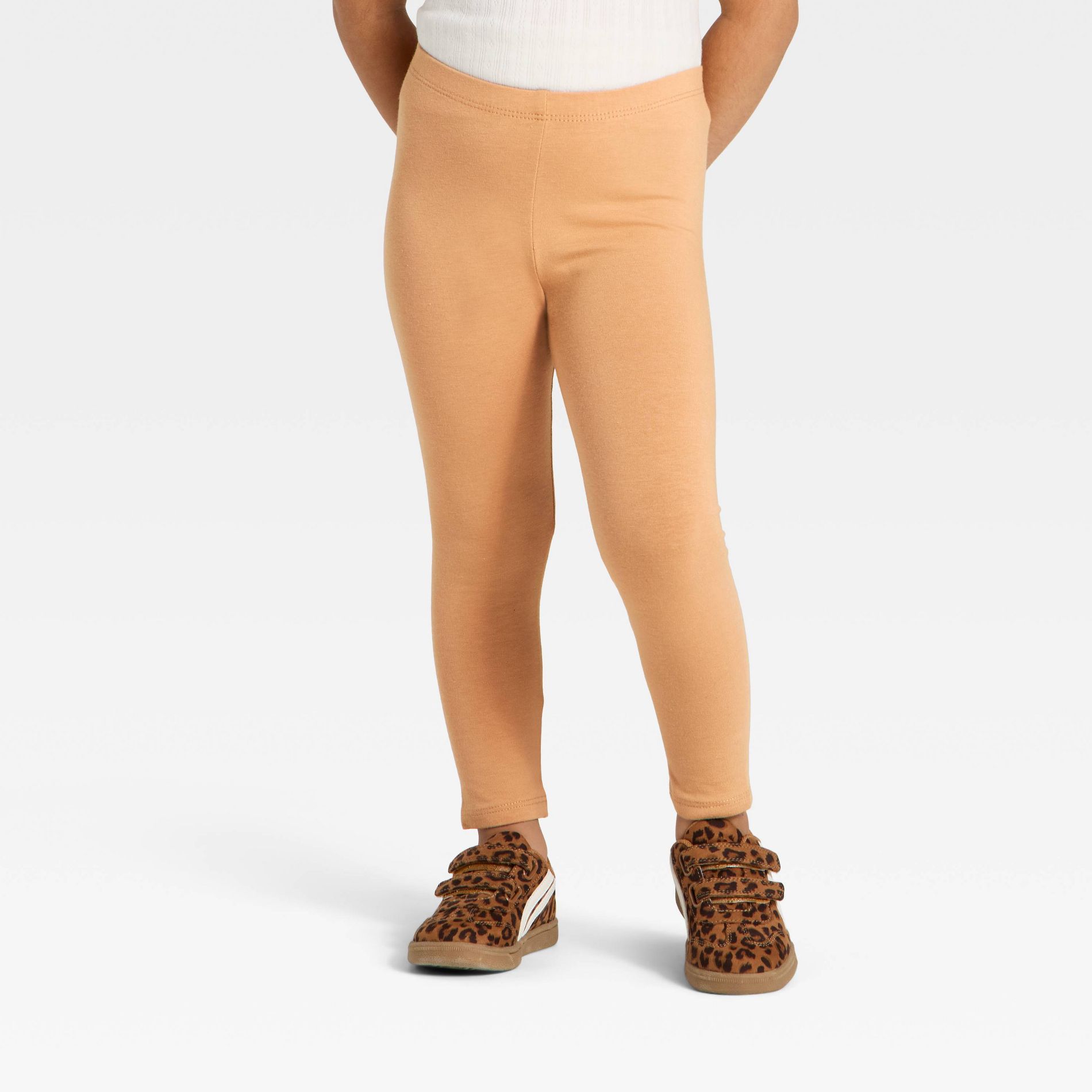 Toddler Girls' Solid Leggings - Cat & Jack™ Light Brown 2T