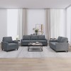 vidaXL Sofa Set with Cushions Couch Armchair for Living Room 3 Piece Velvet - 2 of 4