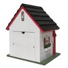 Home Bazaar 9" Bow Wow Bird Wood House Red & White - 3 of 3
