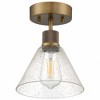 Access Lighting Port Nine 1 - Light Flush Mount in  Antique Brushed Brass - image 4 of 4