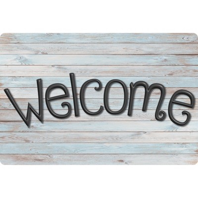 Ashley Productions® Smart Poly™, The Original Fun Mat™, Welcome Mat, 15.5" x 23.5", Beachwood Plank, Welcome