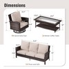 Captiva Designs 6pc Oversized Patio Outdoor Wicker Furniture Conversation Sofa Set with Coffee Table for Garden Yard Porch - 2 of 4