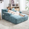 Lyngins Chenille Bean Bag Sofas for Kids and Adults,Comfy Lazy Sofa Chairs with 3 Pillows and Armrests for Living Room - 2 of 4