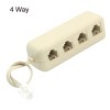 Unique Bargains Plastic Durable RJ11 Interface Beige Telephone Line Splitter 3.1" x 1" x 1" Beige 1 Pc - 2 of 4
