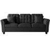DOMETOUR 85.4 Inch Flare Arm Sofa for Living Room Bedroom Apartment, Modern Upholstered Couch with 2 Pillows - 2 of 4