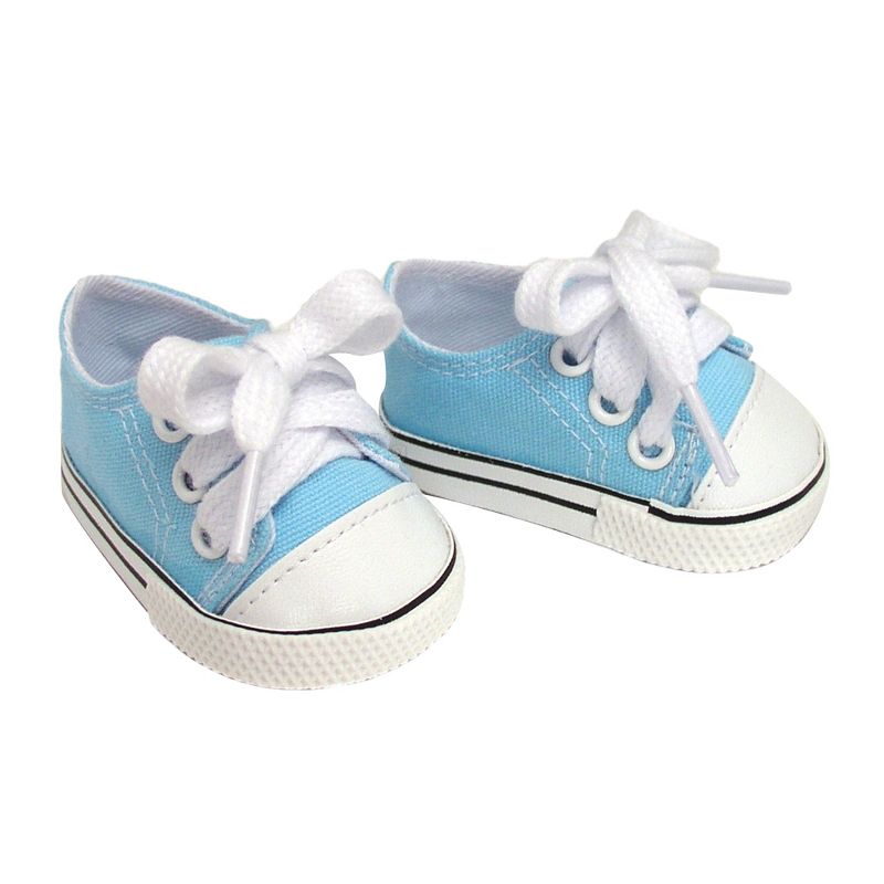 Sophia's - 18" Doll - Set of 3 Canvas Sneakers - Pink, White, and Blue, 3 of 6