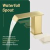 Cobbe Brushed Gold Bathroom Sink Faucet 3-Hole Double Handle Widespread Faucet with Pop-up Drain and Supply Hoses - 4 of 4