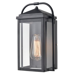 Claxy Black Outdoor Wall Lights Exterior Glass Shade Porch Light for House - 1 of 4
