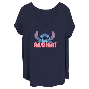 Women's Lilo & Stitch Aloha Stitch T-Shirt - 1 of 3