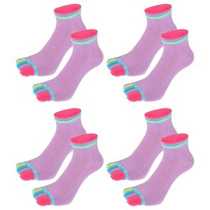 Unique Bargains Non Slip Full Finger Toe Socks 4 Pair - 1 of 4