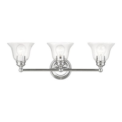 Livex Lighting Moreland 3 - Light Vanity in  Polished Chrome