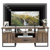 Industrial TV Stand for 75 Inch TV, Entertainment Center with Storage & Drawer, Mid Century Modern TV Console - 4 of 4