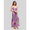 24seven Comfort Apparel Womens Multicolor Lightweight Spaghetti Strap Pocket Maxi Dress - 2 of 4