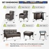 9 Pieces Outdoor Patio Furniture Set with Fire Pit Table, Outdoor Wicker Sofa with Swivel Chairs, All Weather High Back Rattan Couch Conversation Set - 4 of 4