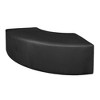 Travis Curved Ottoman Black - Regency: Leather Upholstered, Mid-Century Modern, No Assembly Required - 2 of 4