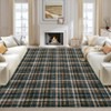 Modern Geometric Striped Area Rug Machine Washable Rugs - 2 of 4