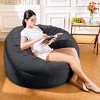 Hooseng Bean Bag Chair, 4FT Bean Bag with Velvet Cover, Giant Bean Bag Chairs  with Filler Adult, Bean Bag Sofa Filled with High-Density Sponge - 2 of 4