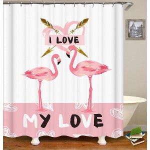 I Love My Love Shower Curtains for Bathroom Waterproof Fabric Bath Curtain Durable Soft Stylish Bathroom Decor 72x72 Inch - 1 of 1