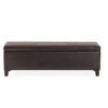 NicBex Modern 51.25" Storage Bench Wood Accent Stools with Cushioned Top for Bedroom and Entryway - 3 of 4