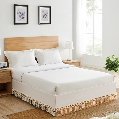 Sweet Jojo Designs Dust Ruffle Queen Bed Skirt Boho Fringe Macrame ...