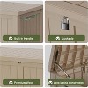 Acoinel Waterproof Deck Box for Outdoor Storage, Light Brown - 3 of 4