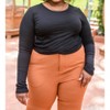 Women's Here For It Long Sleeve Ribbed Crop Top - mittoshop - 2 of 4