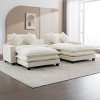 111" Modern Chenille Sectional Sofa with Storage and Two Ottomans, Comfy Cloud Sofa Couch for Living Room or Apartment – The Pop Home - 2 of 4