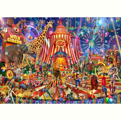 Brain Tree - wild circus 1000 Pieces Jigsaw Puzzle - Random Cut - 27.5"lx19.5"w