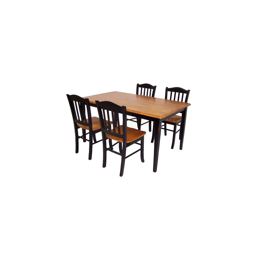 Photos - Dining Table 5pc Shaker Dining Set Wood/Black/Oak - Boraam Wood/Black/Oa