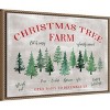 Amanti Art 23"x16" Christmas tree farm sign by Rosana Laiz Blursbyai Framed Canvas Wall Art Print - 2 of 4