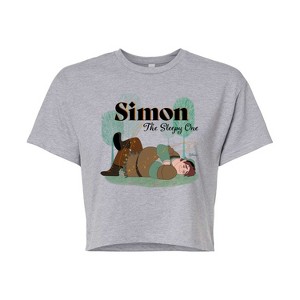 Women's - Disney - Simon The Sleepy One Cropped Graphic T-Shirt - 1 of 4