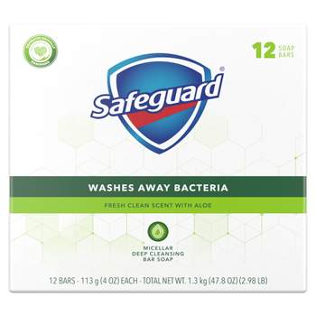 Safeguard Aloe Fresh Clean Scent Bar Soap - 12pk - 4oz each