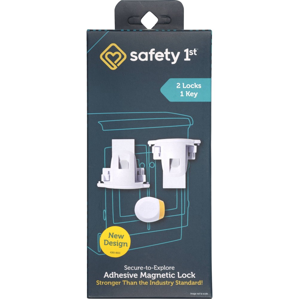 Photos - Baby Safety Products Safety 1st Secure-to-Explore Adhesive Magnetic Locks - White - 2ct 