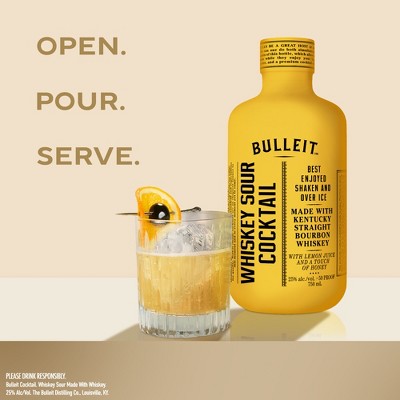 Bulleit Whiskey Sour Ready to Serve Cocktail Distilled Spirits - 375ml Bottle