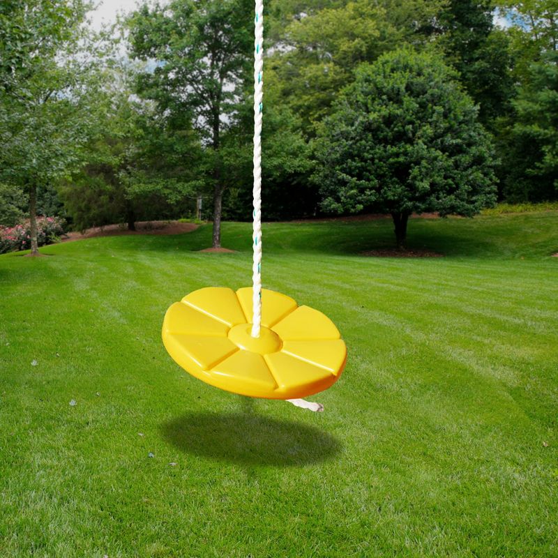 Gorilla Playsets Disc Swing with Rope - Yellow, 3 of 8