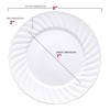 Smarty Had A Party 9" White Flair Plastic Buffet Plates - 180 pcs - 3 of 4