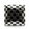 Slickblue Polished Stainless Steel Ring for Women – Checkerboard Design, No Plating, Trendy & Eye-Catching, Size 5-10 - 3 of 4