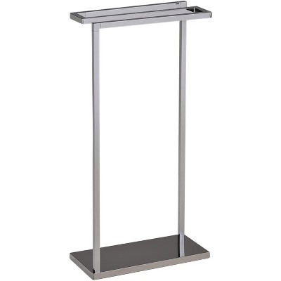 Modern Chrome Freestanding Towel Rack with Three Bars