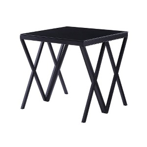 Magenta 22" Accent Tables Black and Glass - Acme Furniture - 1 of 4