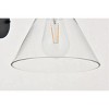 Elegant Lighting Histoire 1 light brass and black Wall Sconce - 3 of 4