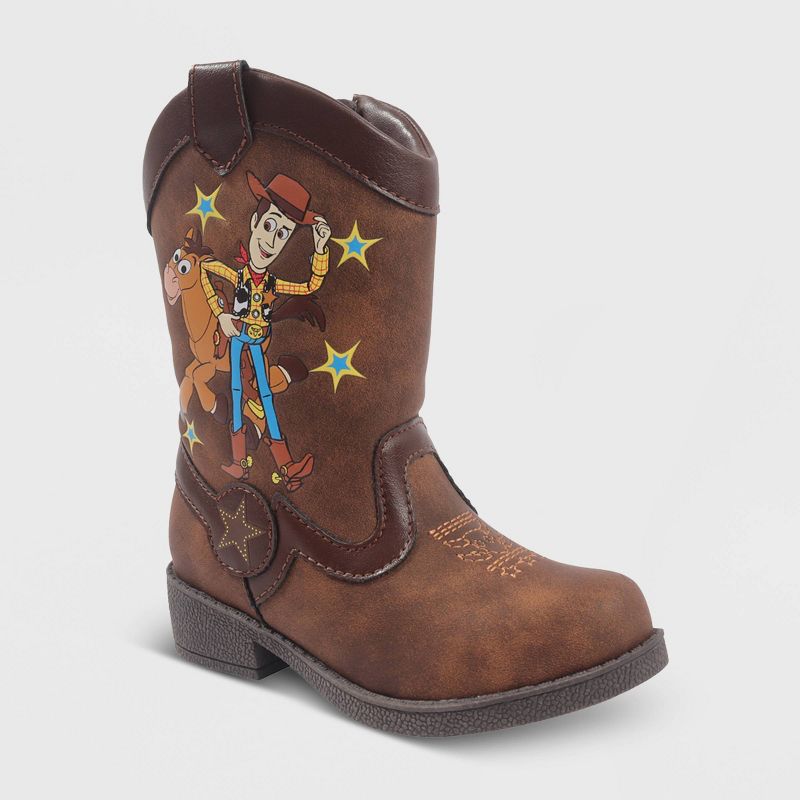 Toddler Toy Story Pull-On Boots - Brown, 1 of 14