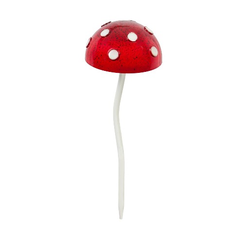 Evergreen 12.5"H Glow in the Dark Mushroom Plant Pick, Red- Fade and Weather Resistant Outdoor Decor for Homes, Yards and Gardens - image 1 of 2