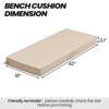 Crestlive Products Outdoor Bench Cushion with Ties Water Resistant Fabric Durable Thicken Memory Foam for Loveseat Couch Porch Swing - 2 of 4