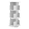 YIYIBYUS 360° Rotating Bookshelf 3 Tier Standing Bookcase Small Corner Bookcase White - 4 of 4