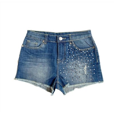 Women's Wo's Embellished Panama Cut Off Denim Jean Shorts - Buffalo David Bitton