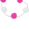 Northlight 9' Pink and White Plush Snowball Christmas Garland - image 4 of 4