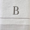 SKL Home By Saturday Knight Ltd Casual Monogram Bath Towel 28" x 54" White - 3 of 3